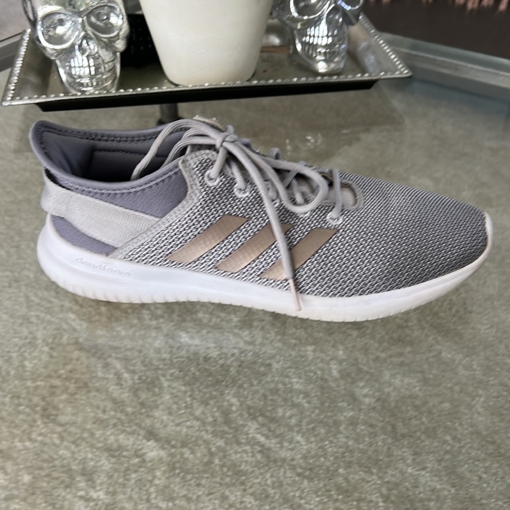 Grey Adidas Cloudfoam Sneaker Shoes Sz 9.5